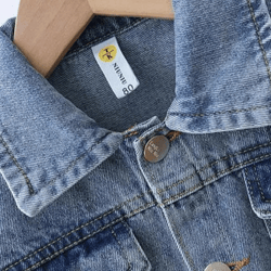 2023 fashion daisy denim jacket for girls | spring & autumn children's outerwear | kids' casual coat | sizes 2-7 years