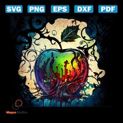 magical poison apple 20oz skinny tumbler sublimation design templates, gothic tumbler straight png digital download