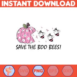 save the boo bees png, designs breast cancer groovy style png, cancer png, cancer awareness, pink ribbon.