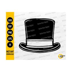 Striped Top Hat SVG | Classy SVG | Distinguished Gentlemen Gentleman Party Ball Gala | Cutting Files Clip Art Vector Dig