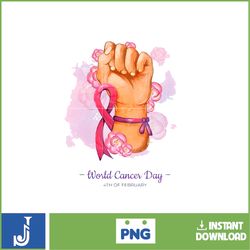 world cancer day 4th of february png, designs breast cancer groovy style png, cancer png, cancer awareness