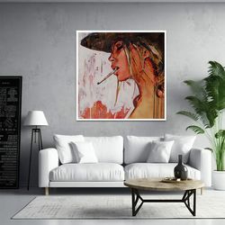 woman in red dress canvas, woman in red dress art, sexy woman in red dress poster