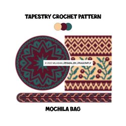 Crochet Bag Pattern, Wayuu Mochila Bag, Tote Bag DIY, Beach Bag, Shoulder bag, boho handbag /962