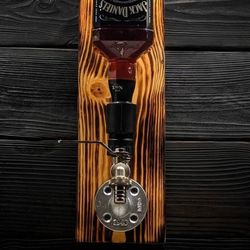 handcrafted wall-mounted liquor dispenser - vintage-style bar faucet for serving spirits