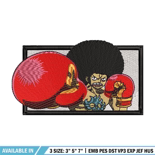 Afro Luffy embroidery design, One Piece embroidery, embroidery file, anime design, anime shirt, Digital download.jpg
