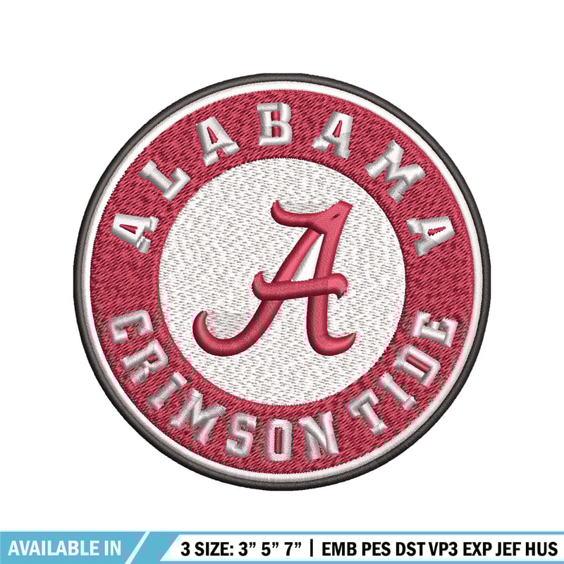 Alabama Crimson Tide embroidery design, Alabama Crimson Tide embroidery, logo Sport, Sport embroidery, NCAA embroidery.jpg