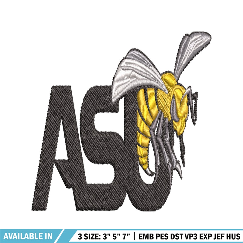 Alabama State Hornets embroidery design, Alabama State Hornets embroidery, logo Sport, Sport embroidery, NCAA embroidery.jpg