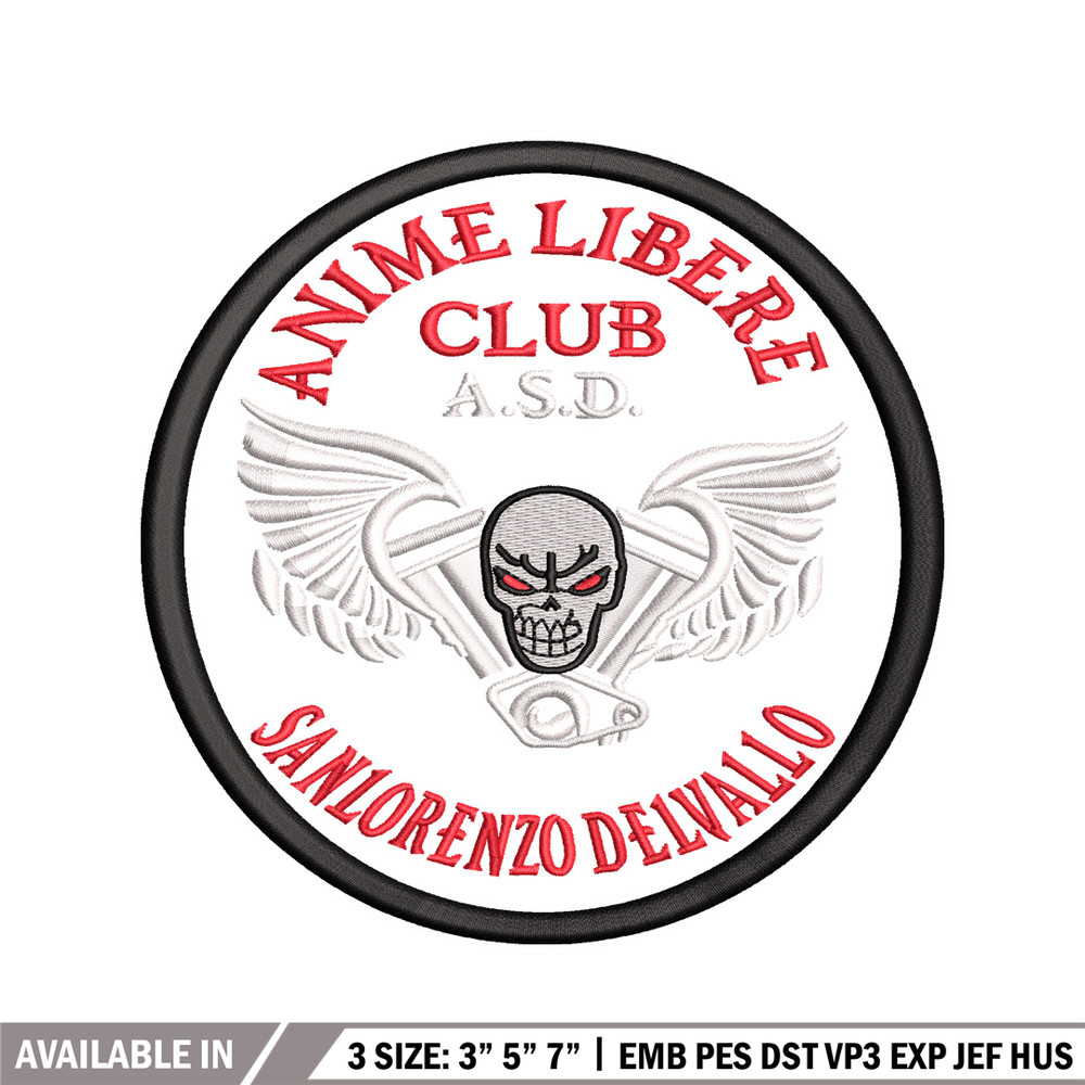 Anime libera club embroidery design, anime embroidery, embroidery file, logo design, logo shirt, Digital download.jpg