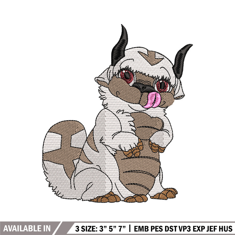 Appa Avatar embroidery design, Avatar embroidery, embroidery file, cartoon design, cartoon shirt, Digital download.jpg