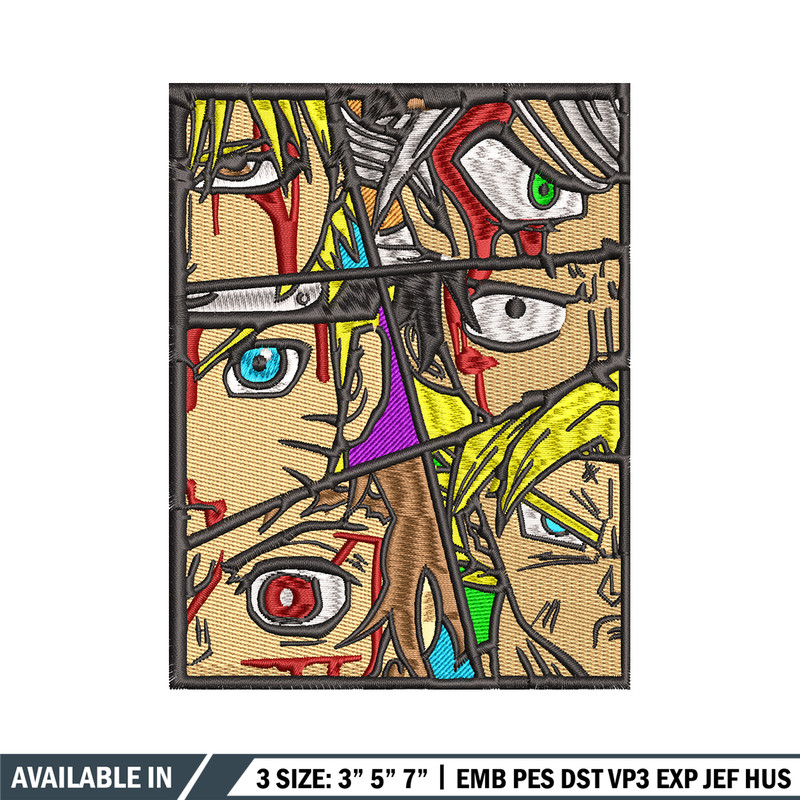 Anime popular embroidery design, Anime embroidery, embroidery file, anime design, anime shirt, Digital download.jpg