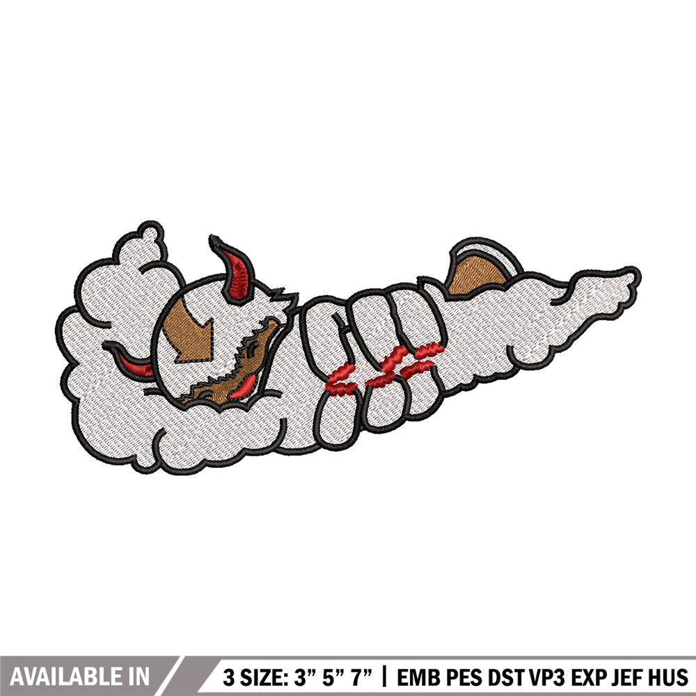 Appa x Nike embroidery design, avatar cartoon embroidery, nike design, Logo shirt, cartoon shirt, digital download.jpg