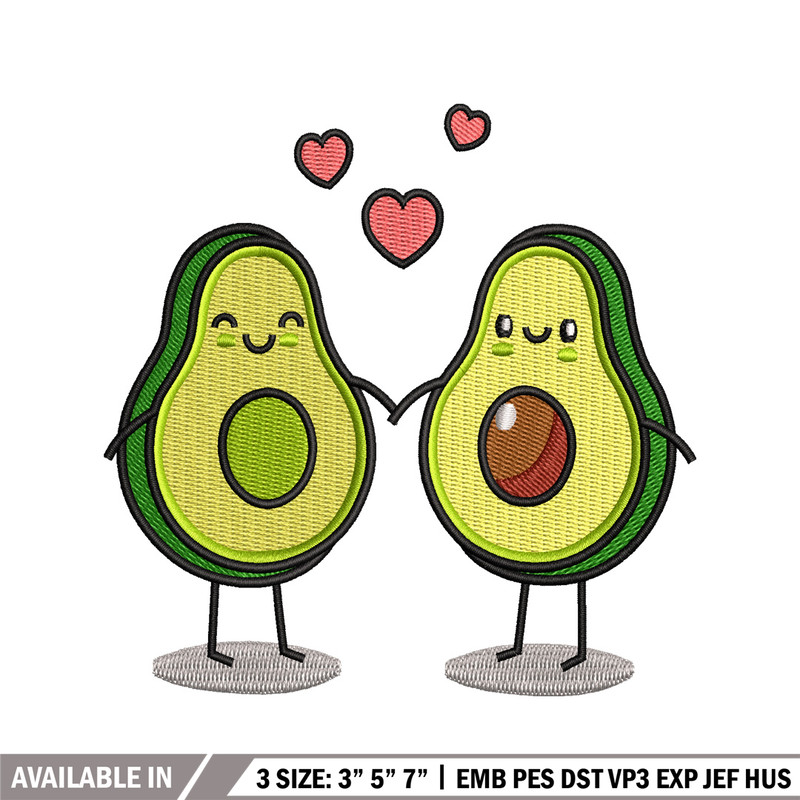 Avocado Love embroidery design, Avocado Love embroidery, logo design, embroidery file, logo shirt, Digital download..jpg