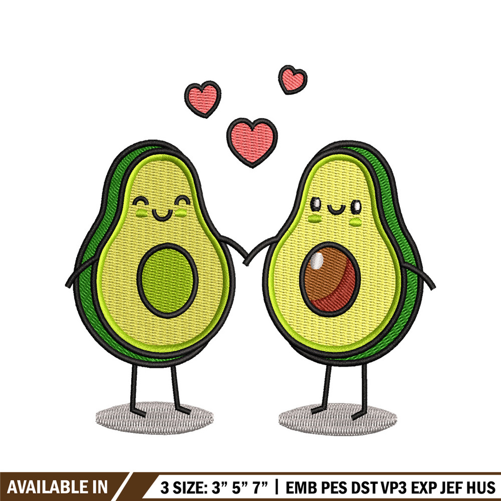 Avocado Love embroidery design, Avocado Love embroidery, logo design, embroidery file, logo shirt, Digital download..jpg