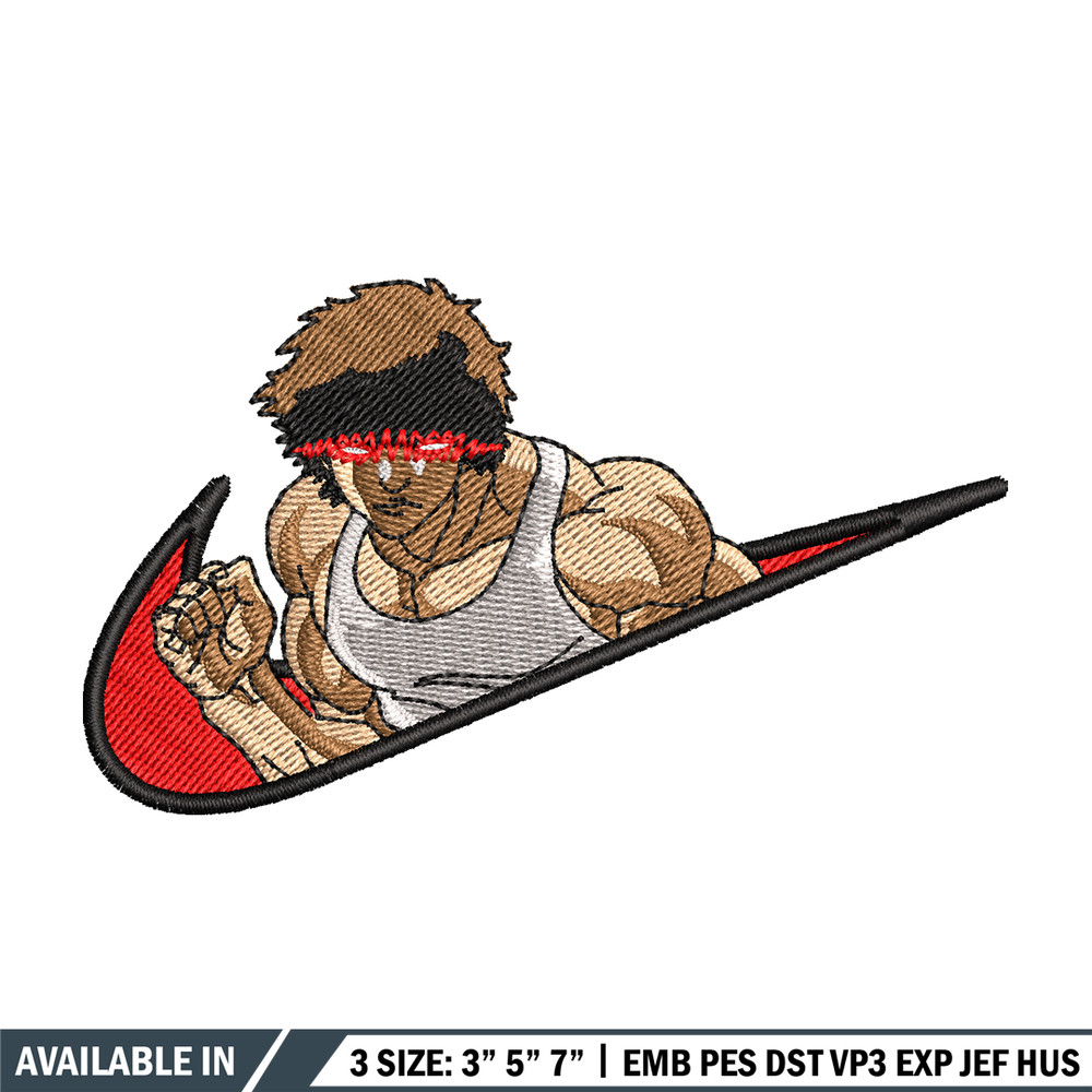 Baki angry face nike embroidery design, Baki embroidery, Nike design, anime design, anime shirt, Digital download.jpg