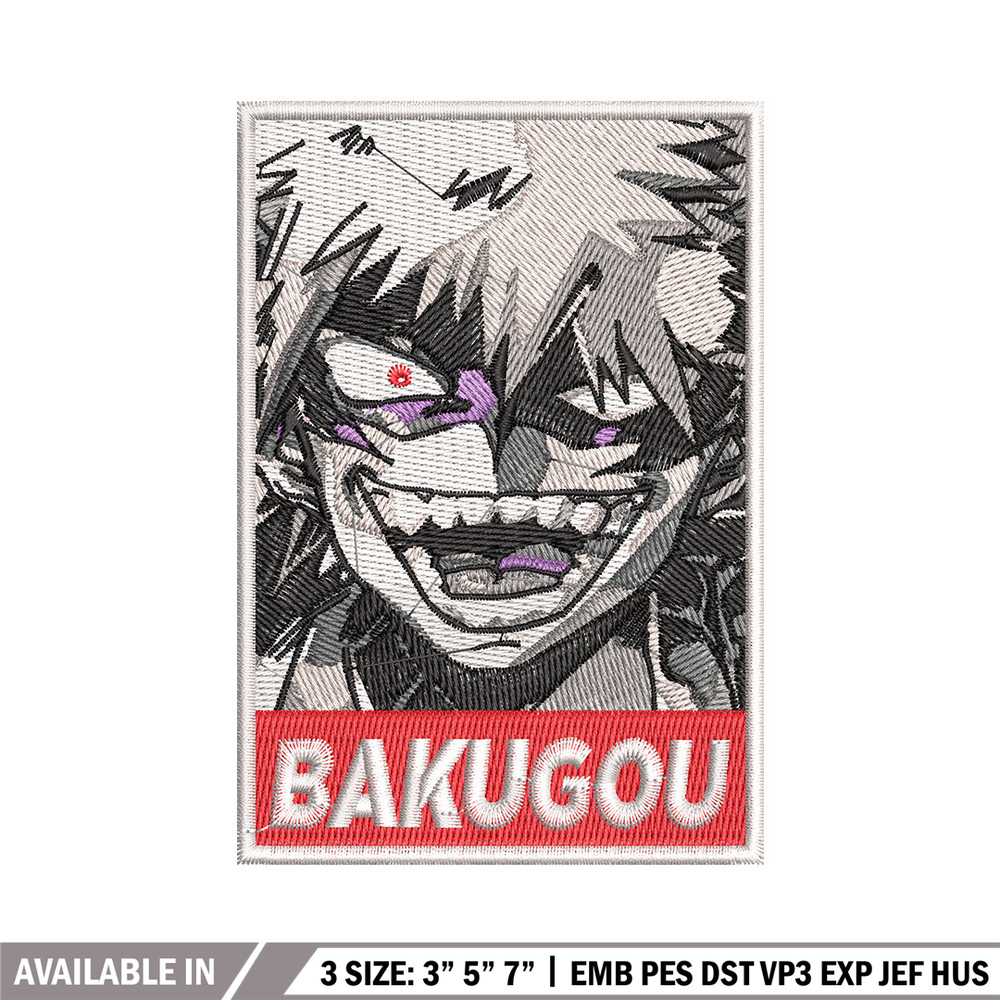 Bakugou poster embroidery design, Mha embroidery, Anime design, Embroidery shirt, Embroidery file, Digital download.jpg
