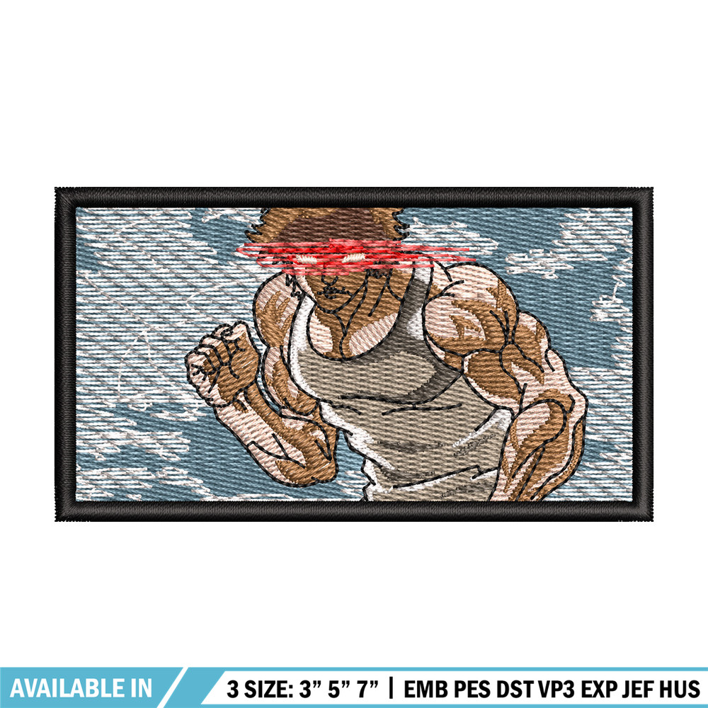 Baki laser eyes embroidery design, Baki embroidery, Anime design, Embroidery shirt, Embroidery file, Digital download.jpg