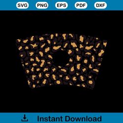 leopard seamless animal print wrap for starbucks cup, cheetah svg png, cricut, silhouette, cold cup, personalized cups s