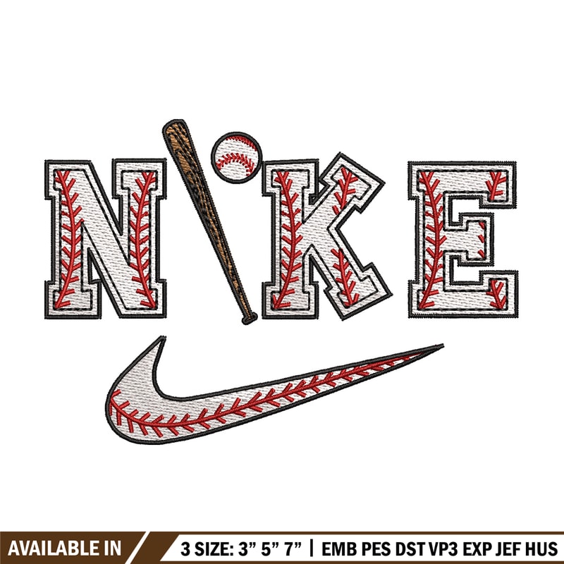 Baseball x nike embroidery design, Baseball embroidery, Nike design, Embroidery shirt, Embroidery file, Digital download.jpg