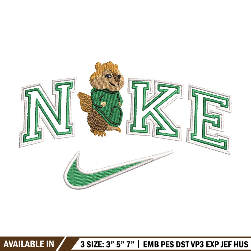 Beaver Nike embroidery design, Beaver embroidery, Nike design, animal shirt, Embroidery shirt, Instant download.jpg