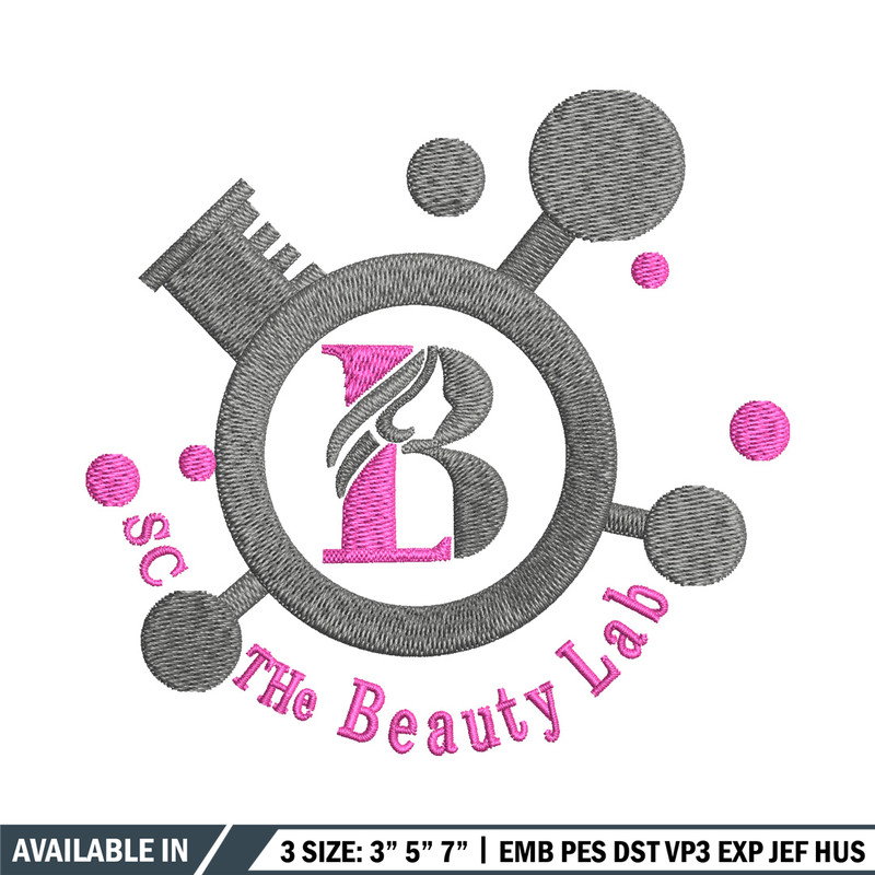 Beauty lab embroidery design, Logo embroidery, Embroidery file, Embroidery shirt, Emb design, Digital download.jpg