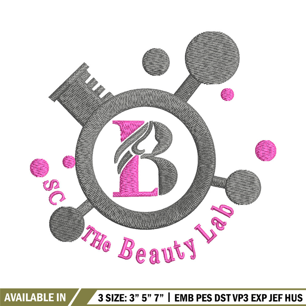 Beauty lab embroidery design, Logo embroidery, Embroidery file, Embroidery shirt, Emb design, Digital download.jpg