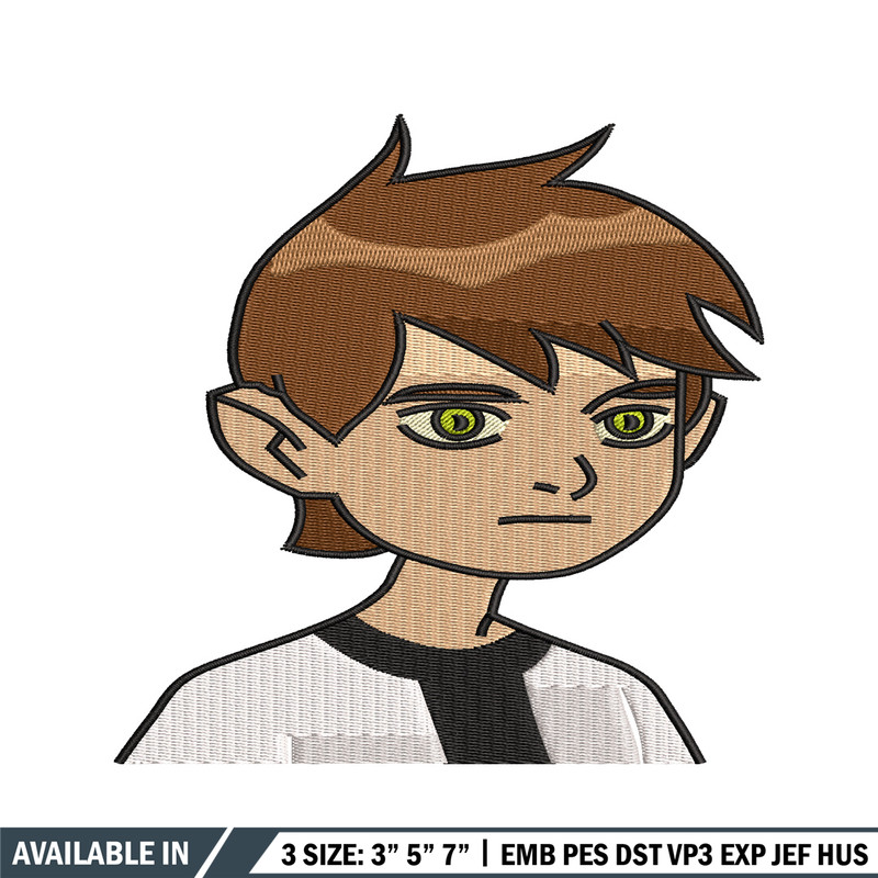 Ben Tennyson embroidery design, Benten embroidery, cartoon design, embroidery file, logo shirt, Digital download..jpg