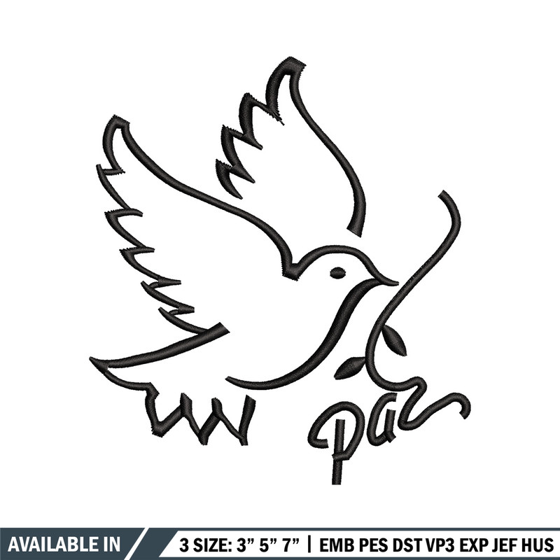 Bird logo embroidery design, Bird embroidery, Embroidery file, Embroidery shirt, Emb design, Digital download.jpg