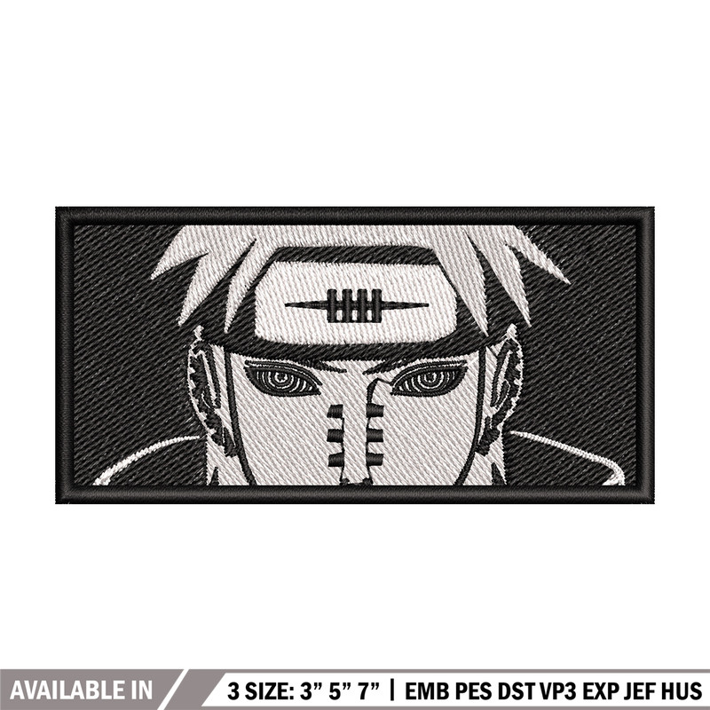 Black white pain embroidery design, Naruto embroidery, Anime design, Embroidery shirt, Embroidery file,Digital download.jpg