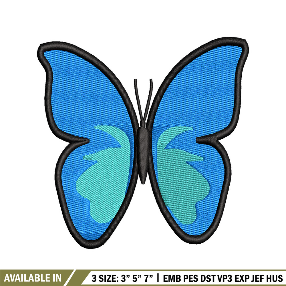 Blue Butterfly embroidery design, Blue Butterfly embroidery, logo design, embroidery file, logo shirt, Digital download..jpg
