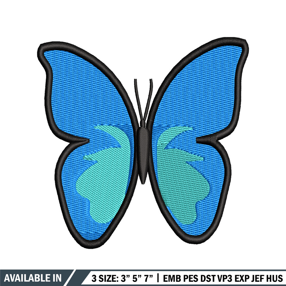 Blue Butterfly embroidery design, Blue Butterfly embroidery, logo design, embroidery file, logo shirt, Digital download..jpg