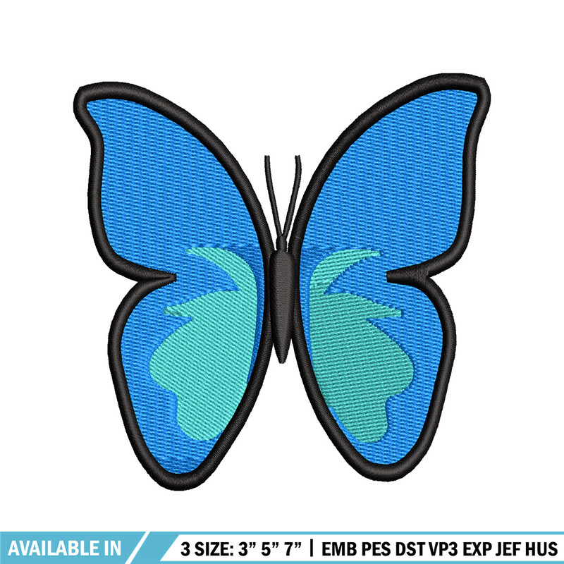 Blue Butterfly embroidery design, Blue Butterfly embroidery, logo design, embroidery file, logo shirt, Digital download..jpg