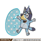 Bluey 6th Birthday Embroidery design, Bluey Cartoon Embroidery, Disney Embroidery, Embroidery File, digital download.jpg