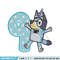 Bluey 9th Birthday Embroidery design, Bluey Cartoon Embroidery, Disney Embroidery, Embroidery File, digital download.jpg