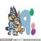 Bluey Bingo 9th Birthday Embroidery, Bluey Cartoon Embroidery, Disney Embroidery, Embroidery File, digital download.jpg