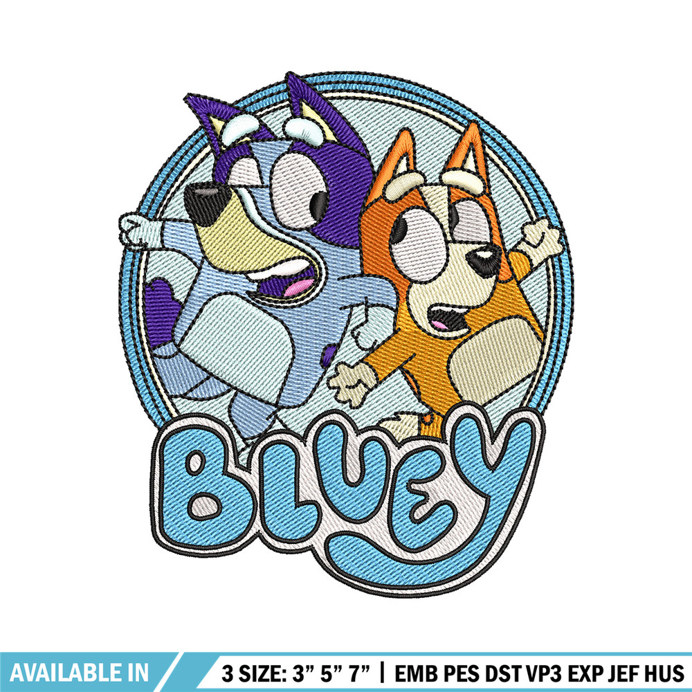 Bluey circle embroidery design, Bluey embroidery, Embroidery file, Embroidery shirt, Emb design, Digital download.jpg