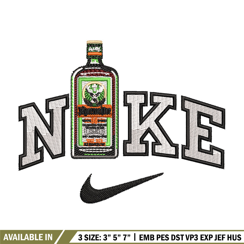 Bottle x nike logo embroidery design, Nike embroidery, Embroidery file, Embroidery shirt, Nike design, Digital download.jpg