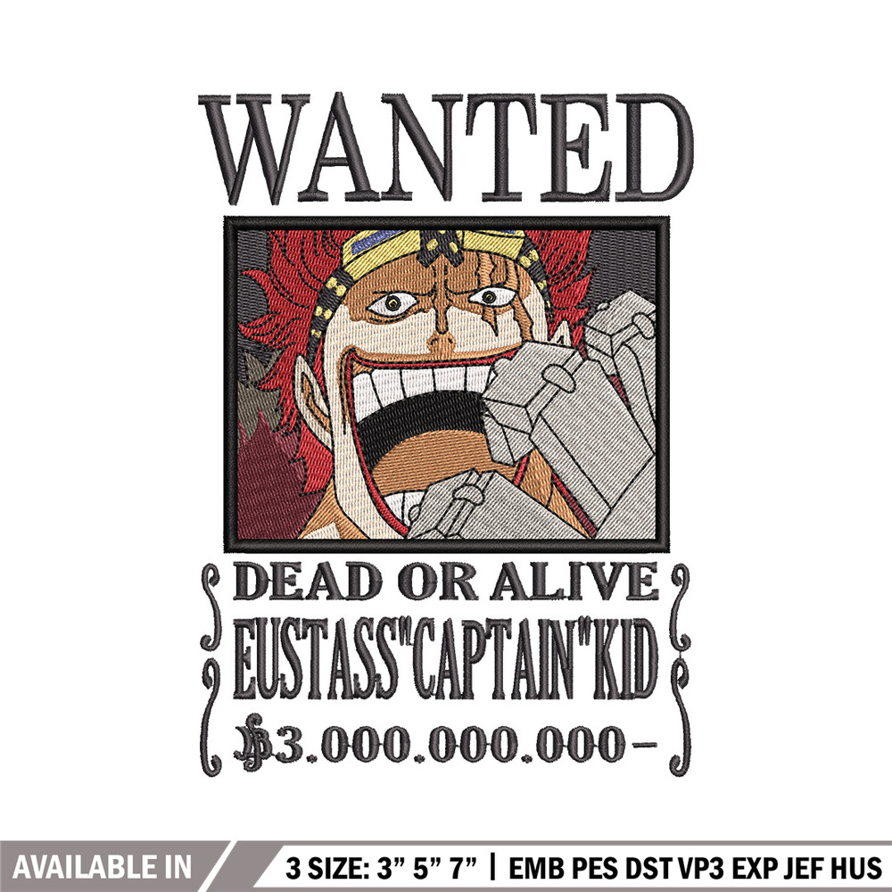 Bounty kid embroidery design, One piece embroidery, Anime design, Embroidery shirt, Embroidery file,Digital download.jpg