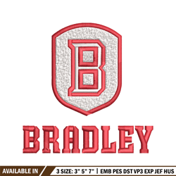 bradley braves embroidery design, bradley braves embroidery, logo sport, sport embroidery, ncaa embroidery.