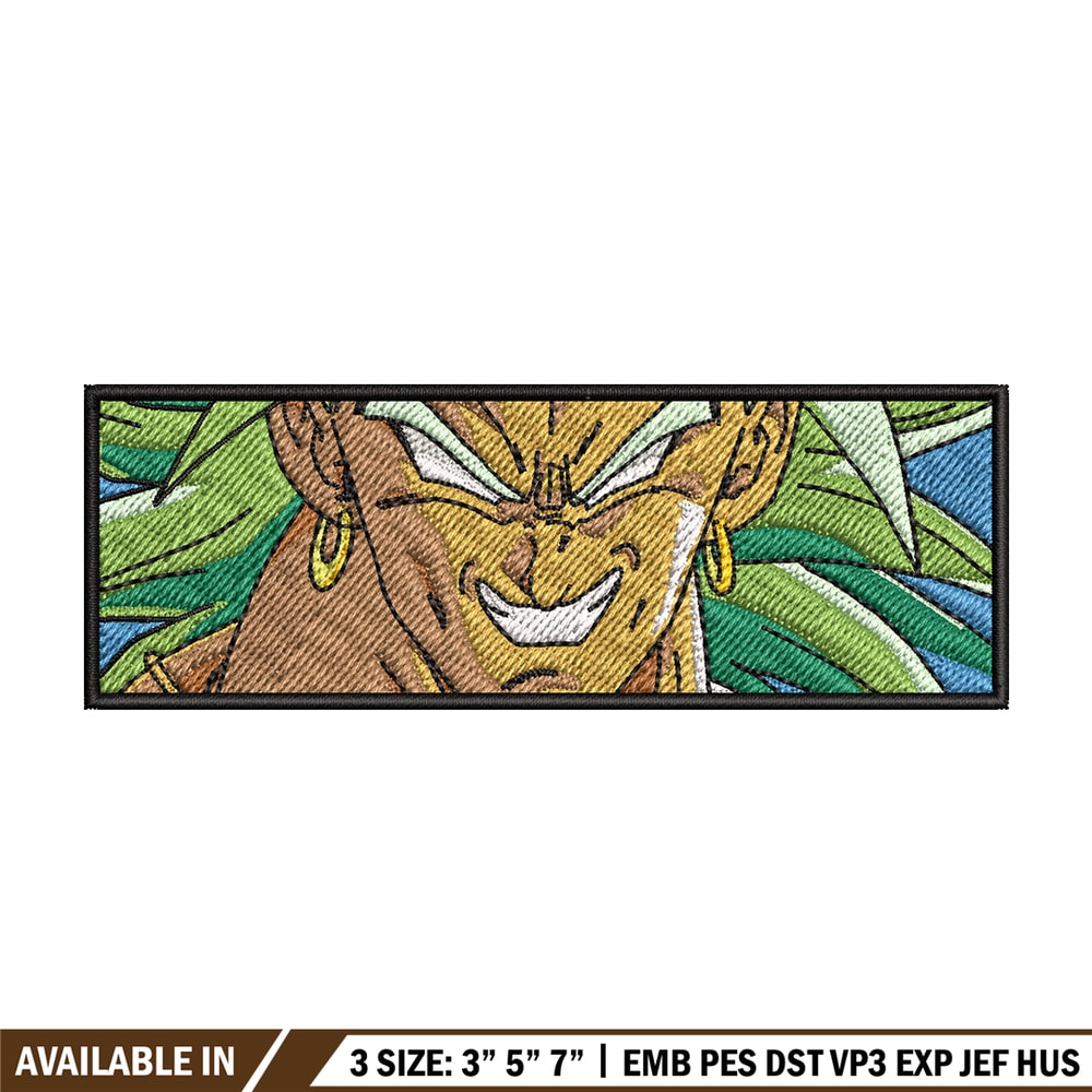Broly box embroidery design, Dragonball embroidery, Anime design, Embroidery shirt, Embroidery file, Digital download.jpg