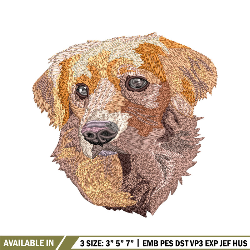 Brown dog embroidery design, brown dog embroidery, animal design, embroidery file, logo shirt, Digital download..jpg