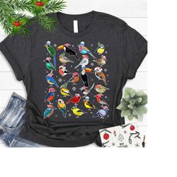 bird christmas shirt, bird types shirt, cute bird christmas shirt, bird lovers christmas gift