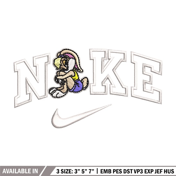 Bunny lady nike embroidery design, Cartoon embroidery, Embroidery file, Embroidery shirt, Emb design, Digital download.jpg