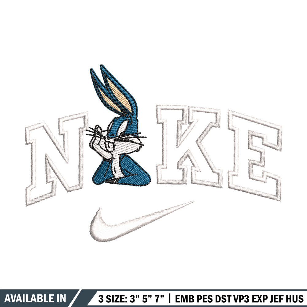 Bunny nike embroidery design, Cartoon embroidery, Embroidery file, Embroidery shirt, Emb design, Digital download.jpg