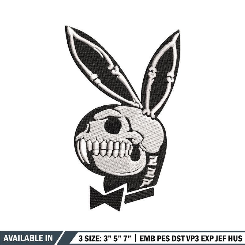 Bunny skeleton embroidery design, Logo embroidery, Embroidery file, Embroidery shirt, Emb design, Digital download.jpg