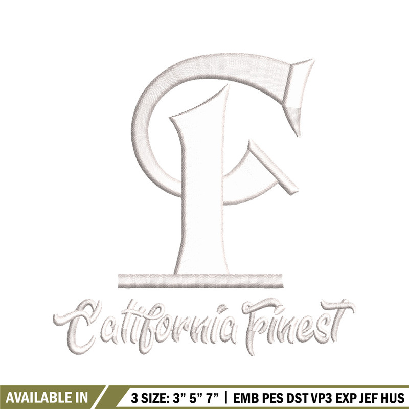 California Finest embroidery design, logo embroidery, logo design, embroidery file, logo shirt, Digital download..jpg