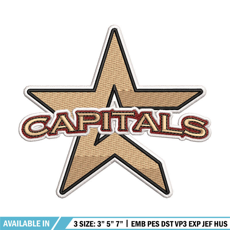Capitals logo embroidery design, Logo embroidery, Embroidery file, Embroidery shirt, Emb design, Digital download.jpg