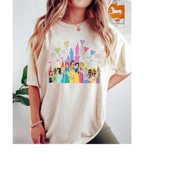 disney princess castle comfort colors shirt, disney vacation shirt, disney girl trip shirt, disney princess shirt, princ