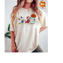 retro halloween ducks comfort colors shirt, halloween cartoon shirt, halloween gifts, spooky season shirt, cute duck shi