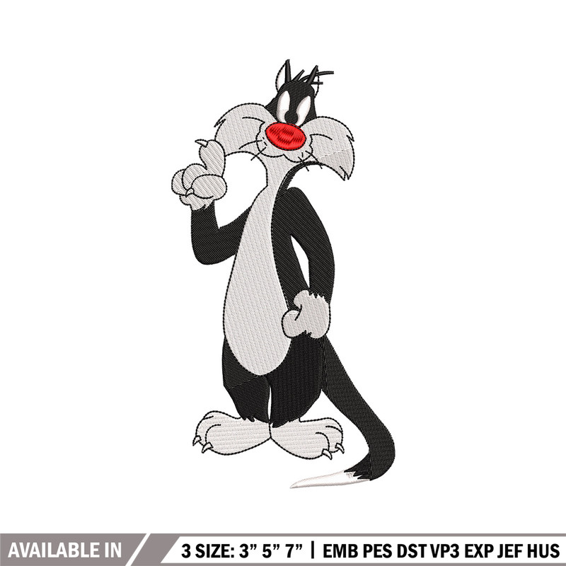 Cat cartoon embroidery design, Cartoon embroidery, Embroidery file, Embroidery shirt, Emb design, Digital download.jpg