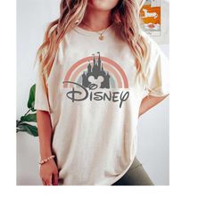 disney rainbow castle shirt, disney vintage shirt, disney family shirt, disney castle shirt, disney retro shirt, disneyw